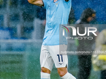 Taty Castellanos of SS Lazio celebrates scoring second goal during the UEFA Europa League 2024/25 League Phase MD2 match between SS Lazio an...