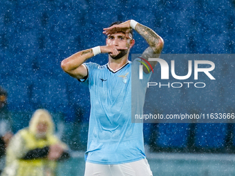 Taty Castellanos of SS Lazio celebrates scoring second goal during the UEFA Europa League 2024/25 League Phase MD2 match between SS Lazio an...