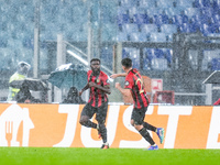 Jeremie Boga of OCG Nice celebrates after scoring first goal during the UEFA Europa League 2024/25 League Phase MD2 match between SS Lazio a...