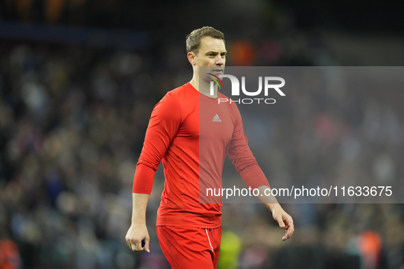 Manuel Neuer goalkeeper of Bayern Munich and Germany after lossing the UEFA Champions League 2024/25 League Phase MD2 match between Aston Vi...