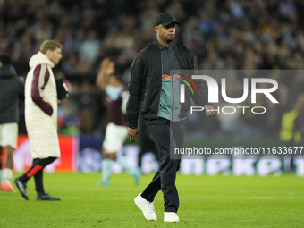 Vincent Kompany head coach of Bayern Munich after lossing the UEFA Champions League 2024/25 League Phase MD2 match between Aston Villa FC an...