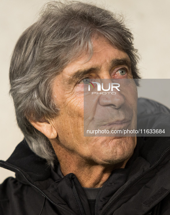 Coach Manuel Pellegrini  during UEFA Conference League match Legia Warsaw vs Real Betis in Warsaw Poland on 3 October 2024. 