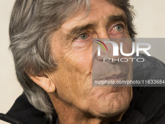 Coach Manuel Pellegrini  during UEFA Conference League match Legia Warsaw vs Real Betis in Warsaw Poland on 3 October 2024. (