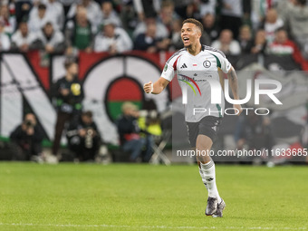 Steve Kapuadi , goal celebration during UEFA Conference League match Legia Warsaw vs Real Betis in Warsaw Poland on 3 October 2024. (