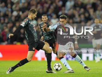 Morgan Rogers attacking midfield of Aston Villa and England in action during the UEFA Champions League 2024/25 League Phase MD2 match betwee...