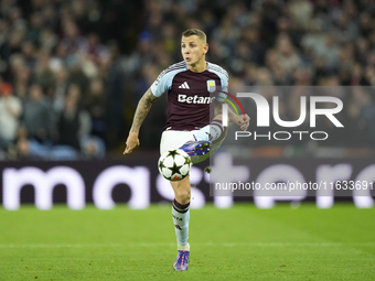 Lucas Digne left-back of Aston Villa and France during the UEFA Champions League 2024/25 League Phase MD2 match between Aston Villa FC and F...