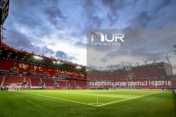 The overview of the stadium during the match between Twente and Fenerbahce at the Grolsch Veste for the UEFA Europa League - League phase -...