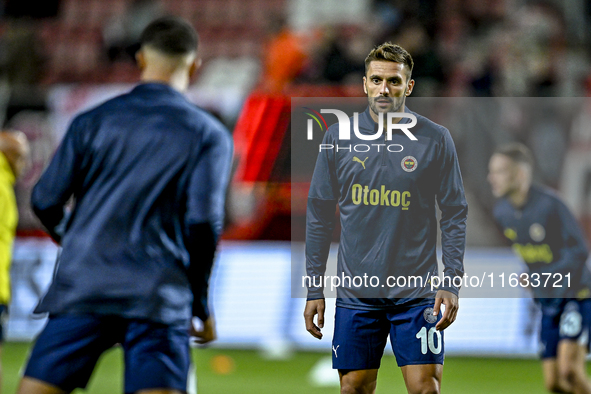 Fenerbahce forward Dusan Tadic plays during the match between Twente and Fenerbahce at the Grolsch Veste for the UEFA Europa League - League...