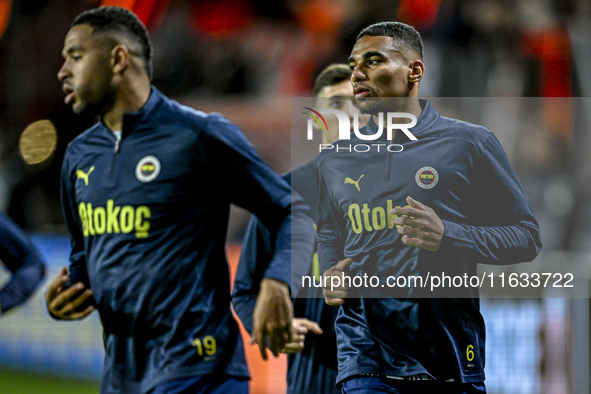 Fenerbahce defender Alexander Djiku plays during the match between Twente and Fenerbahce at the Grolsch Veste for the UEFA Europa League - L...