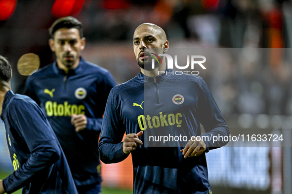 Fenerbahce midfielder Sofyan Amrabat plays during the match between Twente and Fenerbahce at the Grolsch Veste for the UEFA Europa League -...