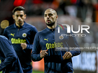 Fenerbahce midfielder Sofyan Amrabat plays during the match between Twente and Fenerbahce at the Grolsch Veste for the UEFA Europa League -...