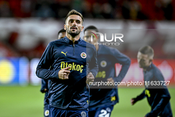 Fenerbahce forward Dusan Tadic plays during the match between Twente and Fenerbahce at the Grolsch Veste for the UEFA Europa League - League...