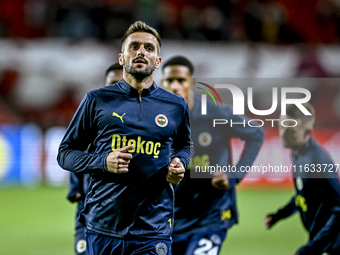 Fenerbahce forward Dusan Tadic plays during the match between Twente and Fenerbahce at the Grolsch Veste for the UEFA Europa League - League...