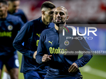 Fenerbahce midfielder Sofyan Amrabat plays during the match between Twente and Fenerbahce at the Grolsch Veste for the UEFA Europa League -...