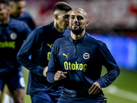 Fenerbahce midfielder Sofyan Amrabat plays during the match between Twente and Fenerbahce at the Grolsch Veste for the UEFA Europa League -...