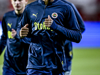 Fenerbahce defender Jayden Oosterwolde plays during the match between Twente and Fenerbahce at the Grolsch Veste for the UEFA Europa League...