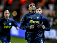 Fenerbahce defender Alexander Djiku plays during the match between Twente and Fenerbahce at the Grolsch Veste for the UEFA Europa League - L...