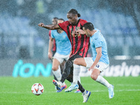 Pablo Rosario of OGC Nice and Pedro of SS Lazio compete for the ball during the UEFA Europa League 2024/25 League Phase MD2 match between SS...