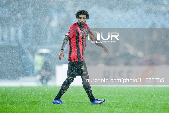 Dante of OGC Nice looks on during the UEFA Europa League 2024/25 League Phase MD2 match between SS Lazio and OGC Nice at Stadio Olimpico on...