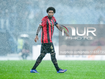 Dante of OGC Nice looks on during the UEFA Europa League 2024/25 League Phase MD2 match between SS Lazio and OGC Nice at Stadio Olimpico on...