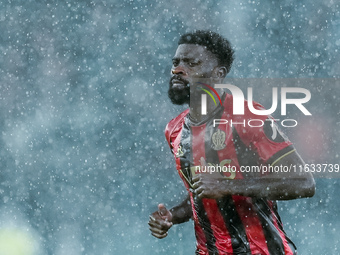 Jeremie Boga of OGC Nice looks on during the UEFA Europa League 2024/25 League Phase MD2 match between SS Lazio and OGC Nice at Stadio Olimp...