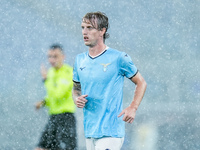 Nicolo' Rovella of SS Lazio looks on during the UEFA Europa League 2024/25 League Phase MD2 match between SS Lazio and OGC Nice at Stadio Ol...