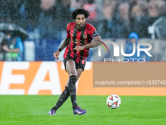 Dante of OGC Nice during the UEFA Europa League 2024/25 League Phase MD2 match between SS Lazio and OGC Nice at Stadio Olimpico on October 0...