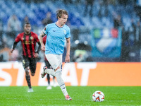 Nicolo' Rovella of SS Lazio during the UEFA Europa League 2024/25 League Phase MD2 match between SS Lazio and OGC Nice at Stadio Olimpico on...