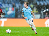 Nicolo' Rovella of SS Lazio during the UEFA Europa League 2024/25 League Phase MD2 match between SS Lazio and OGC Nice at Stadio Olimpico on...