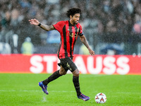 Dante of OGC Nice during the UEFA Europa League 2024/25 League Phase MD2 match between SS Lazio and OGC Nice at Stadio Olimpico on October 0...