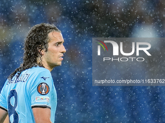 Matteo Guendouzi of SS Lazio looks on during the UEFA Europa League 2024/25 League Phase MD2 match between SS Lazio and OGC Nice at Stadio O...