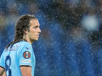 Matteo Guendouzi of SS Lazio looks on during the UEFA Europa League 2024/25 League Phase MD2 match between SS Lazio and OGC Nice at Stadio O...