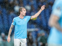 Nicolo' Rovella of SS Lazio yells during the UEFA Europa League 2024/25 League Phase MD2 match between SS Lazio and OGC Nice at Stadio Olimp...