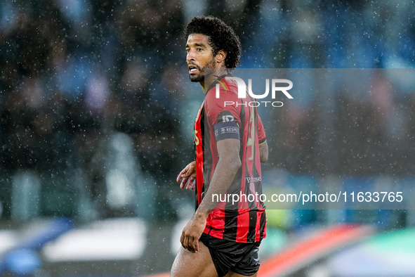 Dante of OGC Nice looks on during the UEFA Europa League 2024/25 League Phase MD2 match between SS Lazio and OGC Nice at Stadio Olimpico on...