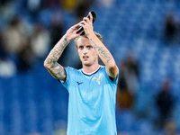 Nicolo' Rovella of SS Lazio applauds his supporters during the UEFA Europa League 2024/25 League Phase MD2 match between SS Lazio and OGC Ni...