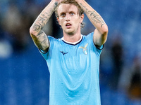 Nicolo' Rovella of SS Lazio applauds his supporters during the UEFA Europa League 2024/25 League Phase MD2 match between SS Lazio and OGC Ni...