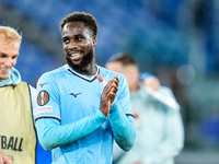 Boulaye Dia of SS Lazio applauds his supproters during the UEFA Europa League 2024/25 League Phase MD2 match between SS Lazio and OGC Nice a...