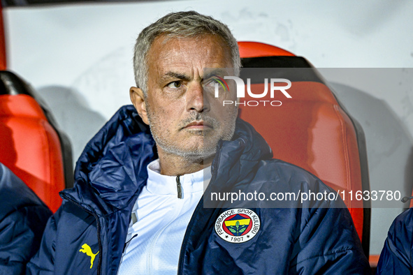 Fenerbahce trainer Jose Mourinho is present during the match between Twente and Fenerbahce at the Grolsch Veste for the UEFA Europa League -...