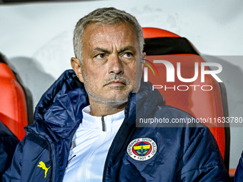 Fenerbahce trainer Jose Mourinho is present during the match between Twente and Fenerbahce at the Grolsch Veste for the UEFA Europa League -...