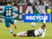 Abdessamad Ezzalzouli , Rafal Augustyniak  during UEFA Conference League match Legia Warsaw vs Real Betis in Warsaw Poland on 3 October 2024...