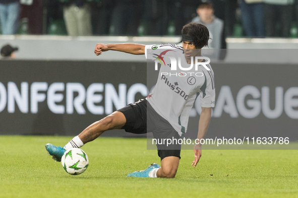 Maxi Oyedele  during UEFA Conference League match Legia Warsaw vs Real Betis in Warsaw Poland on 3 October 2024. 