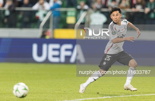 Ryoya Morishita  during UEFA Conference League match Legia Warsaw vs Real Betis in Warsaw Poland on 3 October 2024. 