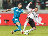 Aitor Ruibal , Luquinhas  during UEFA Conference League match Legia Warsaw vs Real Betis in Warsaw Poland on 3 October 2024. (