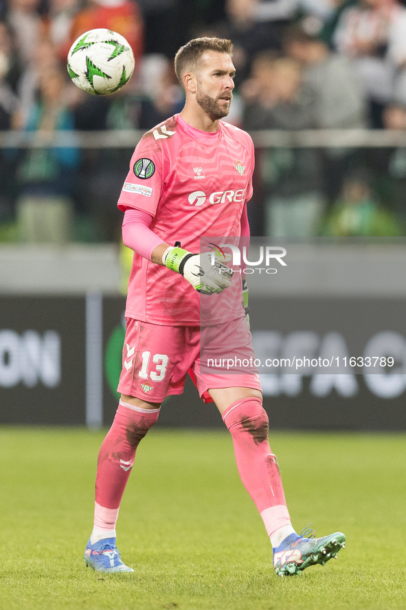 Adrian  during UEFA Conference League match Legia Warsaw vs Real Betis in Warsaw Poland on 3 October 2024. 