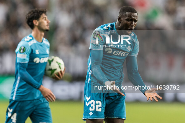 Johnny Cardoso , Nobel Mendy  during UEFA Conference League match Legia Warsaw vs Real Betis in Warsaw Poland on 3 October 2024. 