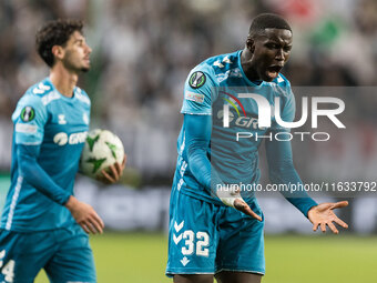 Johnny Cardoso , Nobel Mendy  during UEFA Conference League match Legia Warsaw vs Real Betis in Warsaw Poland on 3 October 2024. (