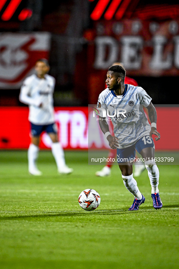 Fenerbahce midfielder Fred plays during the match between Twente and Fenerbahce at the Grolsch Veste for the UEFA Europa League - League pha...