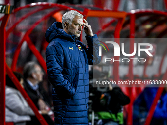 Fenerbahce trainer Jose Mourinho is present during the match between Twente and Fenerbahce at the Grolsch Veste for the UEFA Europa League -...