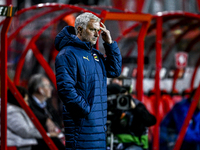 Fenerbahce trainer Jose Mourinho is present during the match between Twente and Fenerbahce at the Grolsch Veste for the UEFA Europa League -...