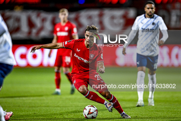 FC Twente defender Bart van Rooij plays during the match between Twente and Fenerbahce at the Grolsch Veste for the UEFA Europa League - Lea...